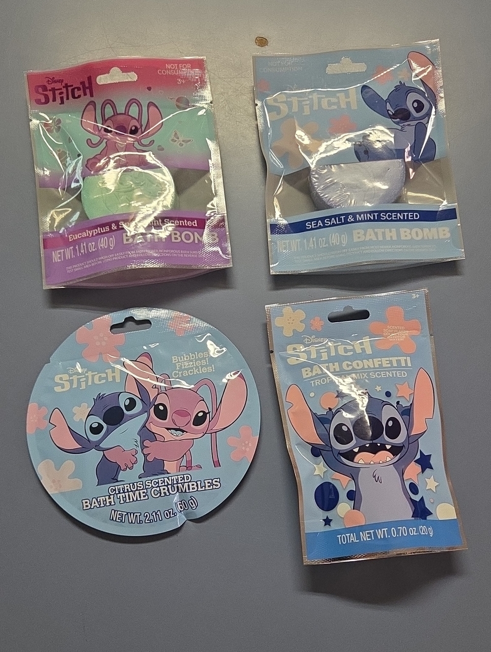 Disney Stitch Bath Gift Set - Pink & Blue